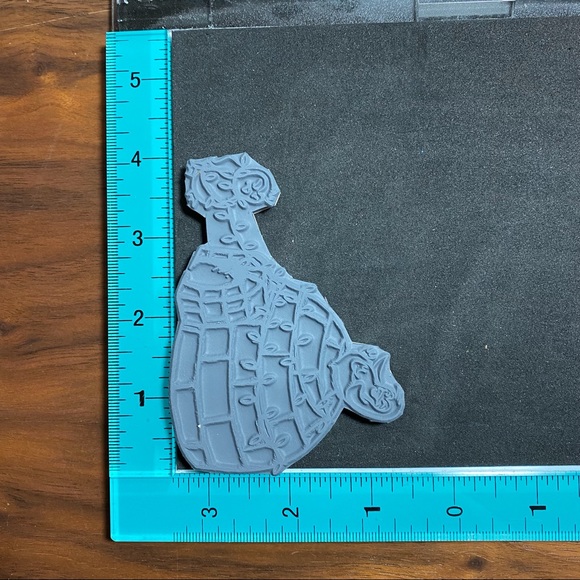 Magenta Christmas Igloo and Penguins Rubber Stamp - Picture 3 of 5